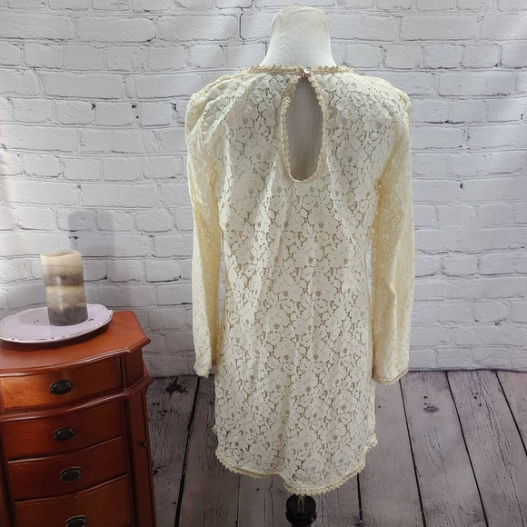 FRENCH Connection Cream Lace Long sleeve - Picture 7 of 16